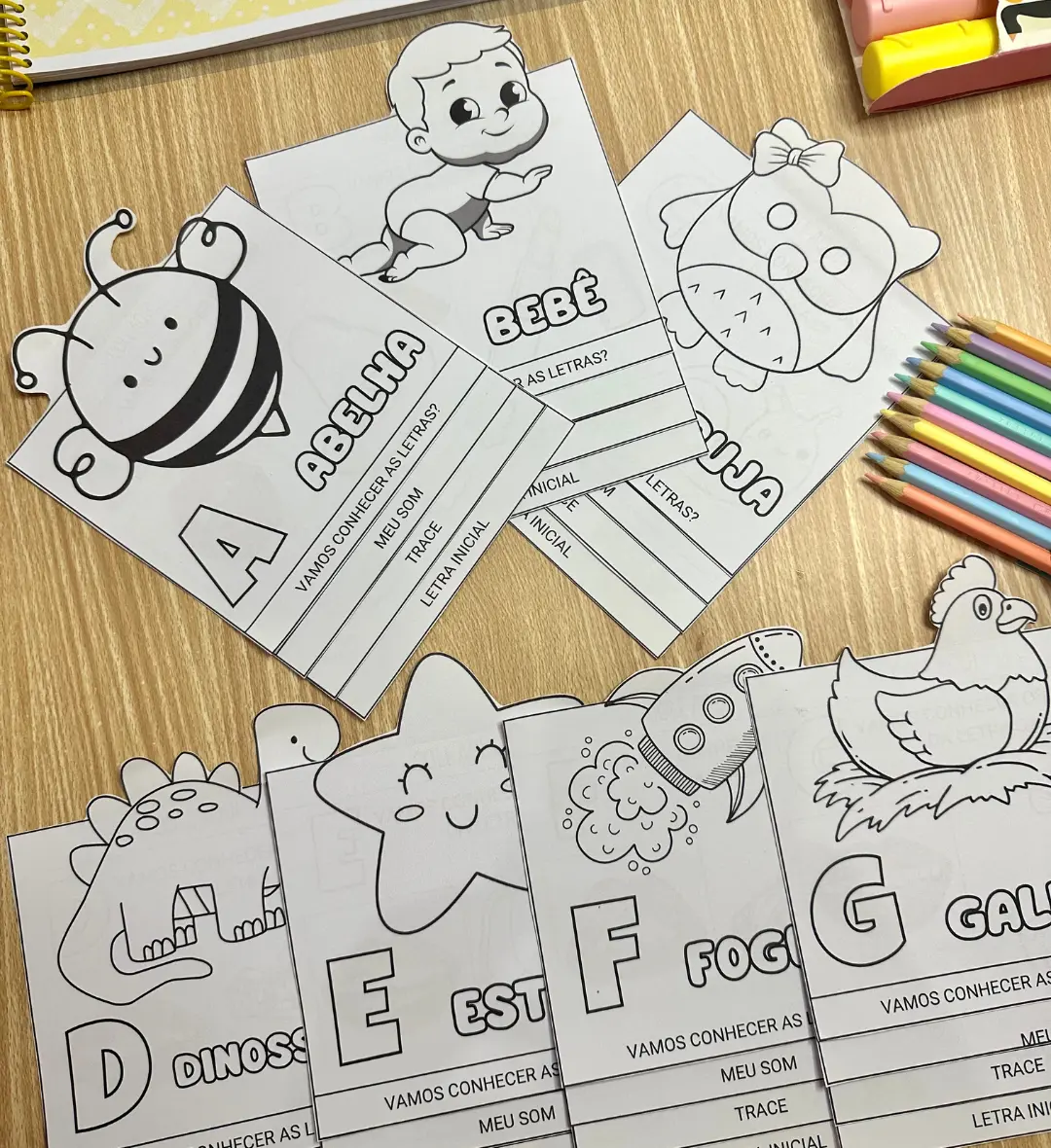 Flipbook do Alfabeto: 52 Páginas para Colorir e Aprender — amostra 7: Explore todas as letras com o Flipbook do Alfabeto:…