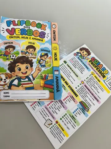 Flipbook dos Verbos - Português 2° ano — amostra 2: Com o Flipbook dos Verbos — Ontem, Hoje e Amanhã, você transforma esse…