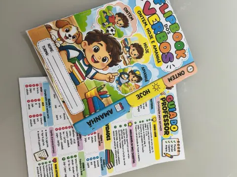 Flipbook dos Verbos - Português 2° ano — amostra 3: Com o Flipbook dos Verbos — Ontem, Hoje e Amanhã, você transforma esse…