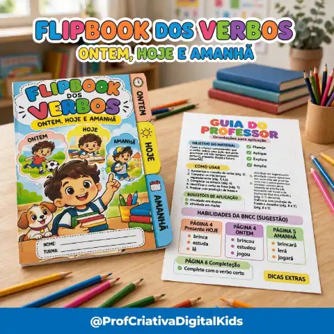 Flipbook dos Verbos - Português 2° ano — capa do material