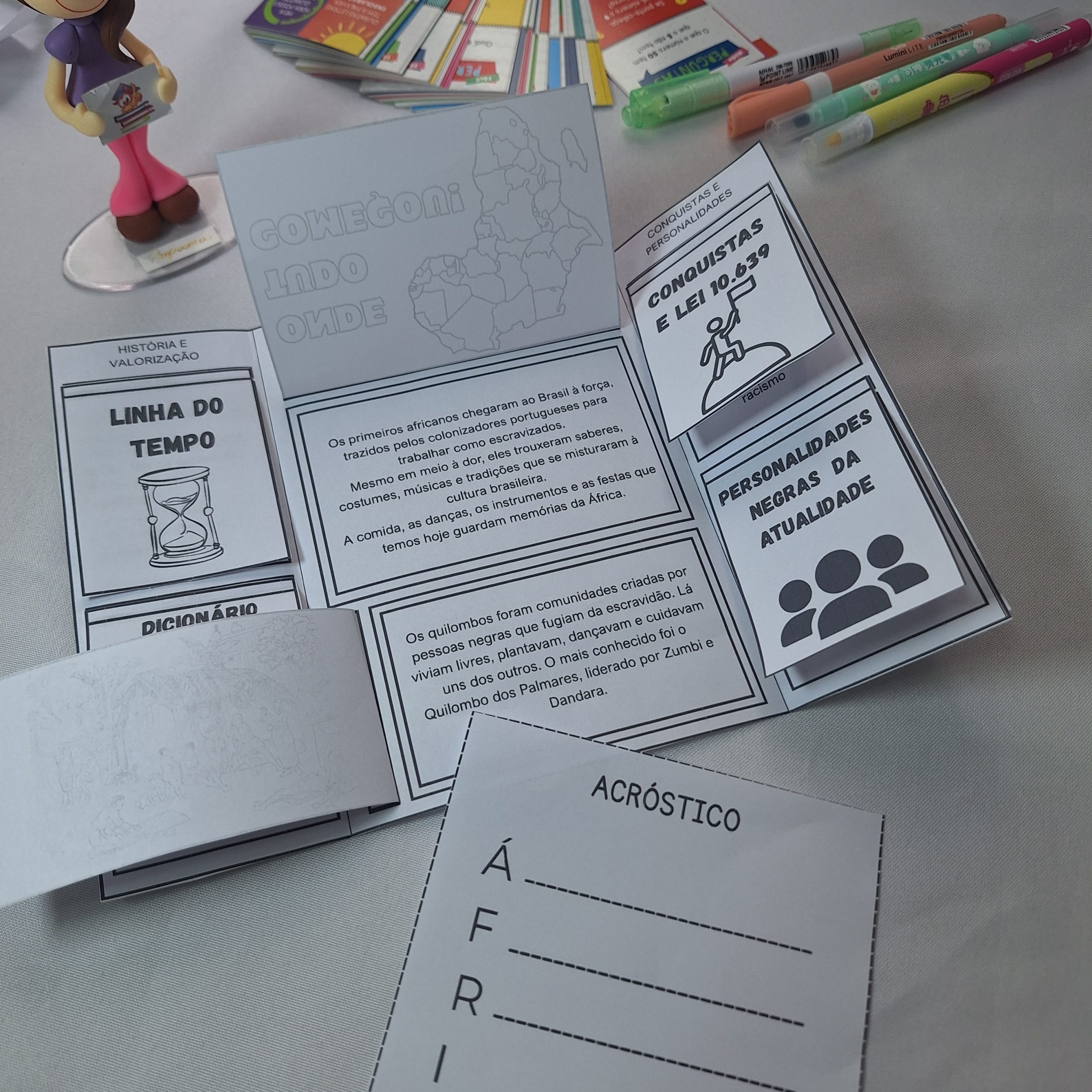 🖤📚 Flipbook, Lapbook e Coração da Consciência Negra — amostra 2: 🖤 Flipbook, Lapbook e coração interativo da Consciência…