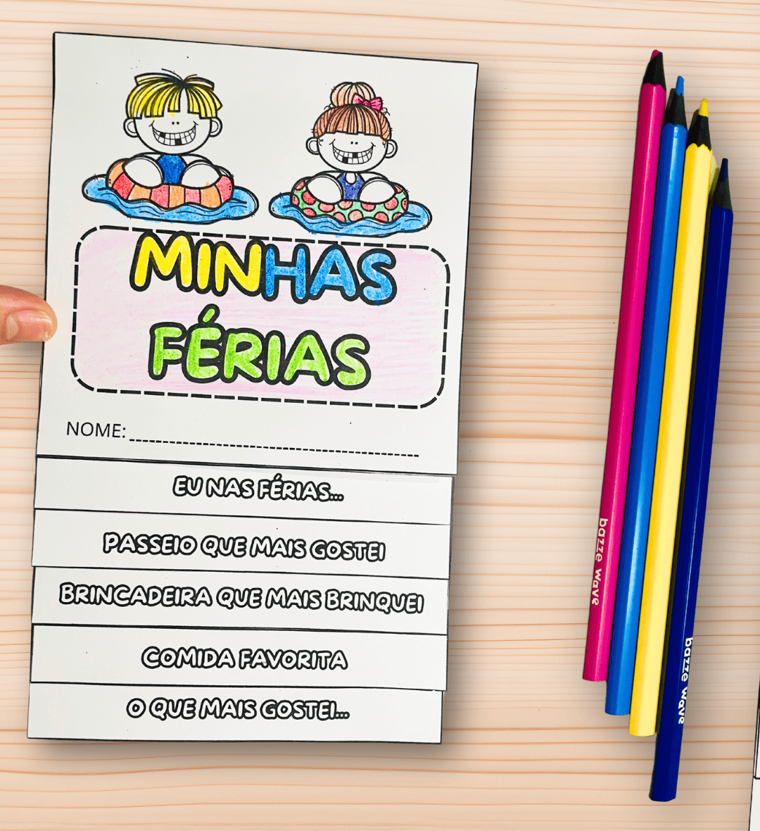 Flipbook Minhas Férias: Memórias para Desenhar e Compartilhar — amostra 1: Flipbook Minhas Férias: um registro das…