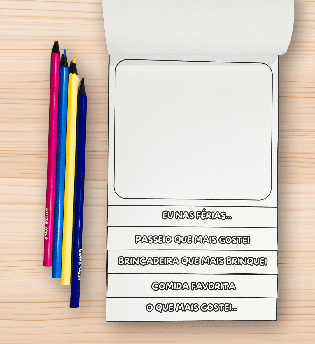 Flipbook Minhas Férias: Memórias para Desenhar e Compartilhar — amostra 3: Como usar em sala de aula