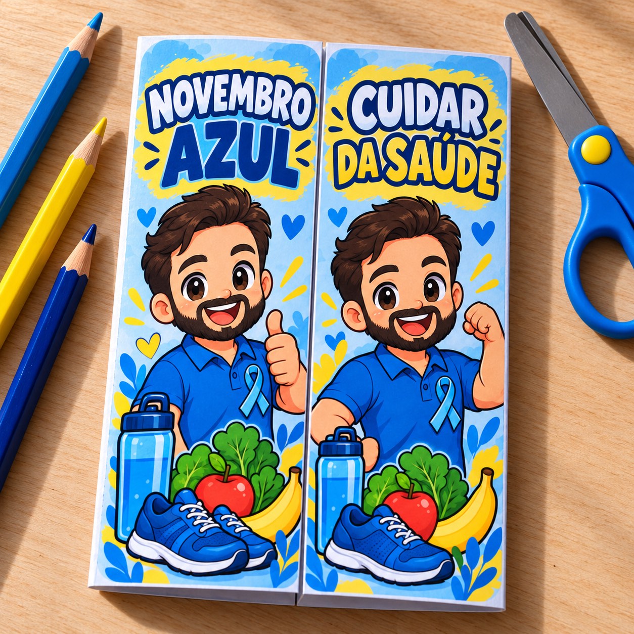 Flipbook Novembro Azul: Atividade Escolar para Imprimir — amostra 5: Trabalhe cuidado e hábitos saudáveis com o Flipbook…