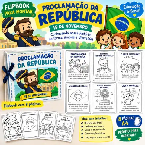 Flipbook Proclamação da República – Educação Infantil | 15 de Novembro — capa do material