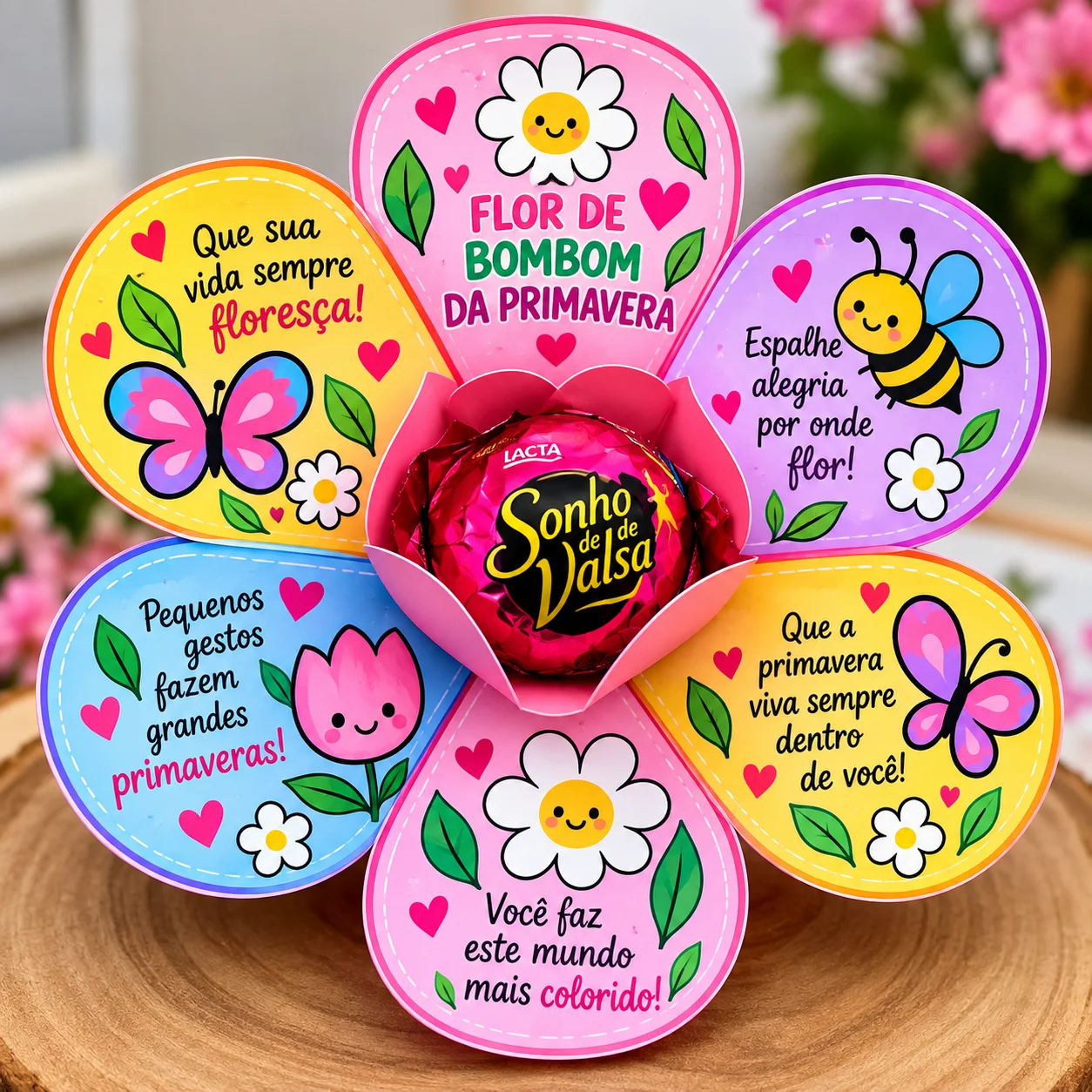 Flor de Bombom da Primavera – Lembrancinha Educação Infantil — Atividades para Educação Infantil: Flor de Bombom da…
