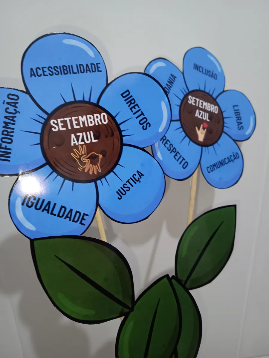 Flor Setembro Azul - Visibilidade da Comunidade Surda — amostra 3: Um recurso lindo, visual e super significativo para…