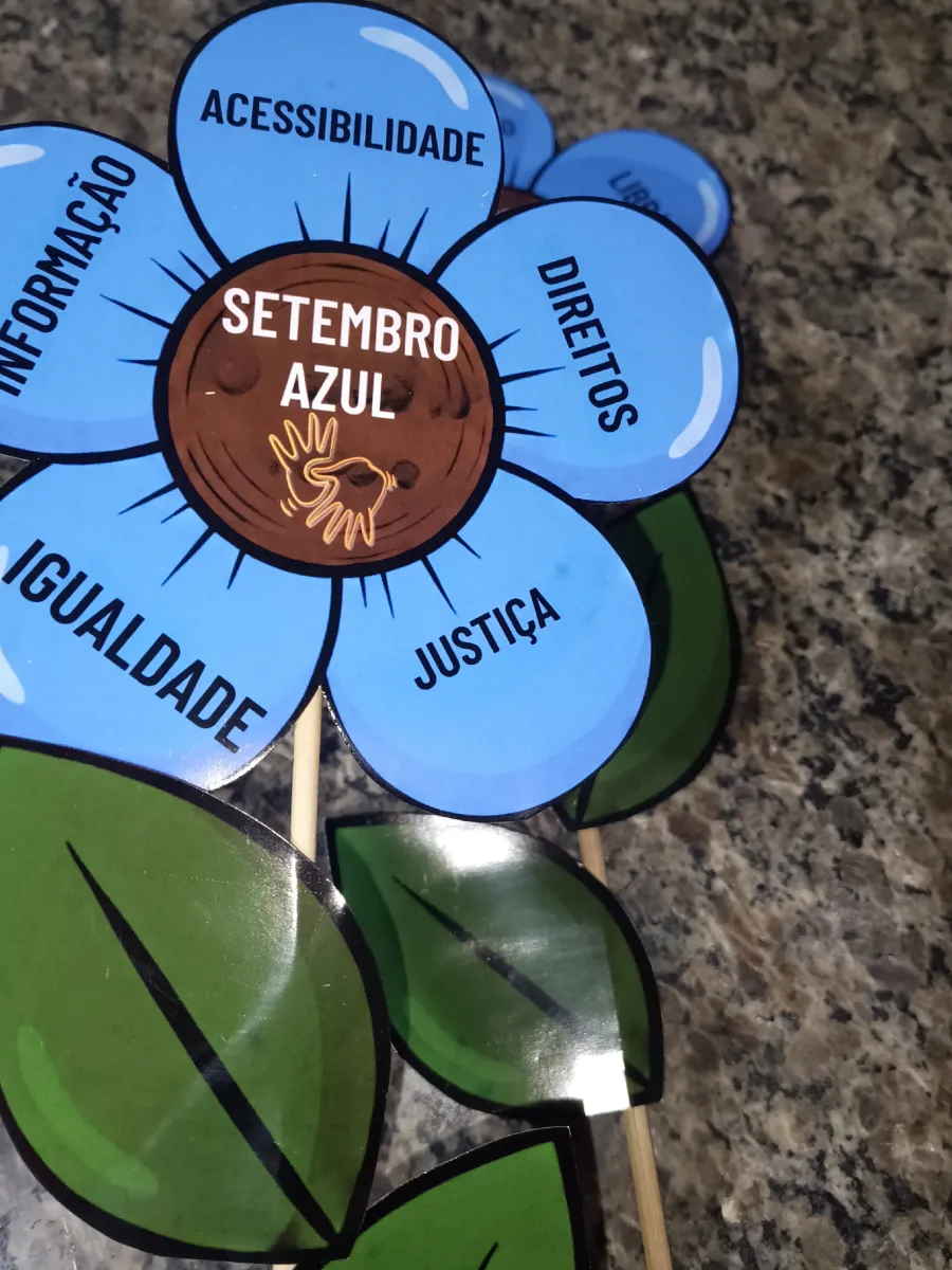 Flor Setembro Azul - Visibilidade da Comunidade Surda — amostra 4: Um recurso lindo, visual e super significativo para…