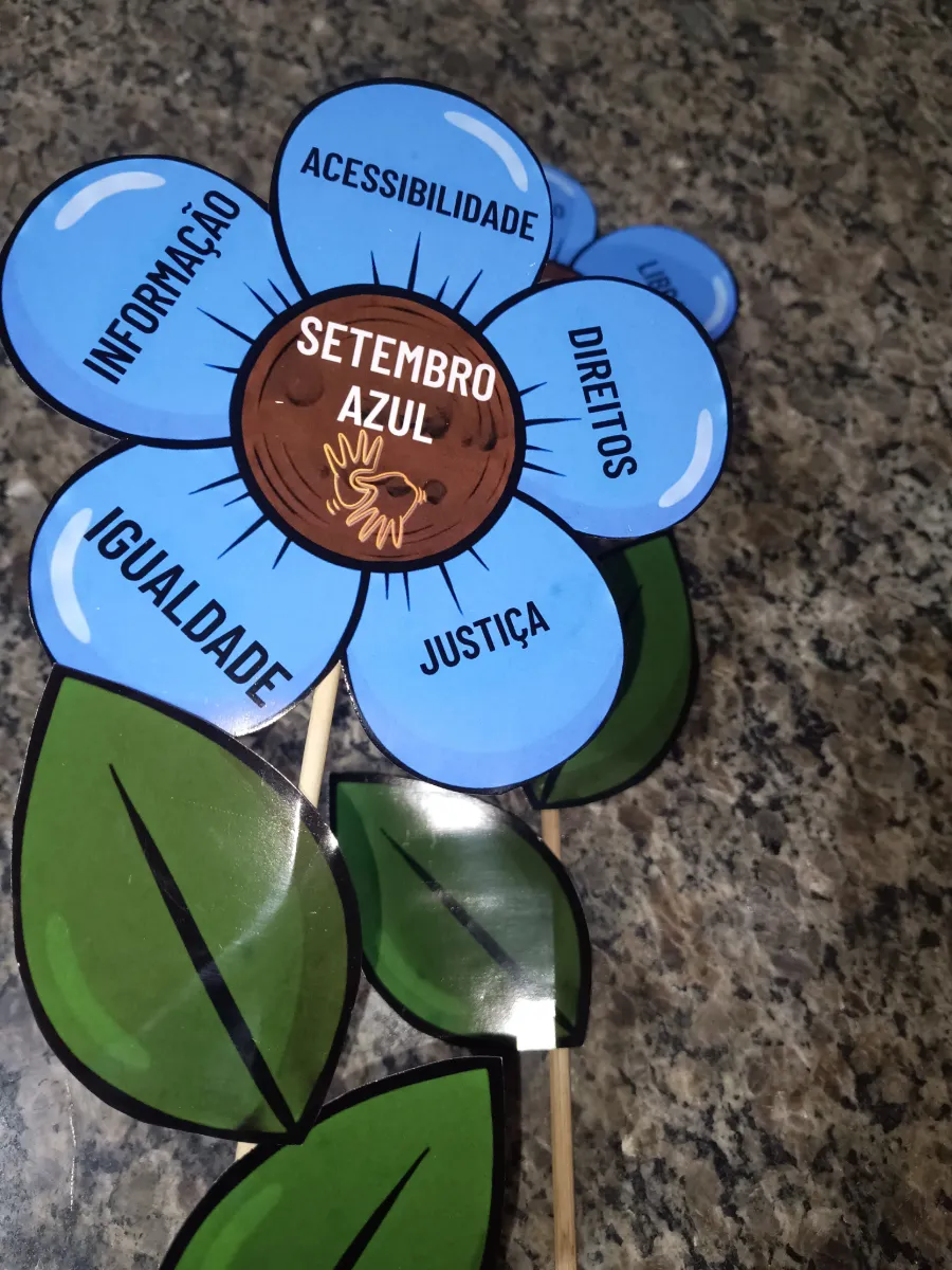 Flor Setembro Azul - Visibilidade da Comunidade Surda — amostra 5: Um recurso lindo, visual e super significativo para…