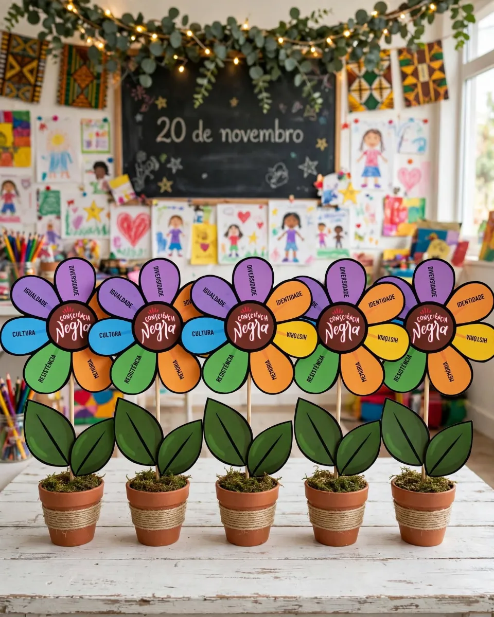 Flores da Consciência Negra - 20 de Novembro — amostra 1: Um recurso visual, potente e afetivo para trabalhar o Dia da…