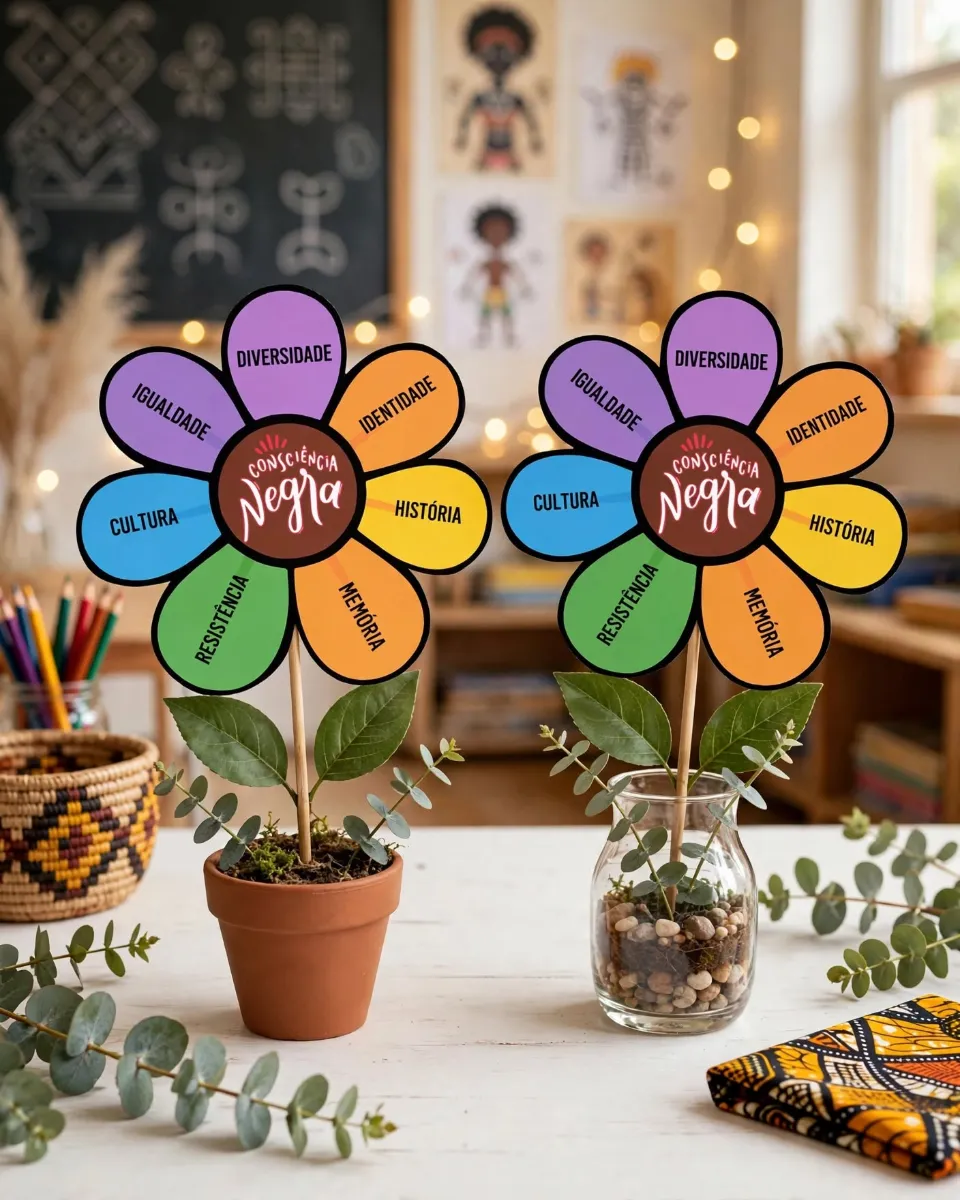 Flores da Consciência Negra - 20 de Novembro — amostra 5: Um recurso visual, potente e afetivo para trabalhar o Dia da…