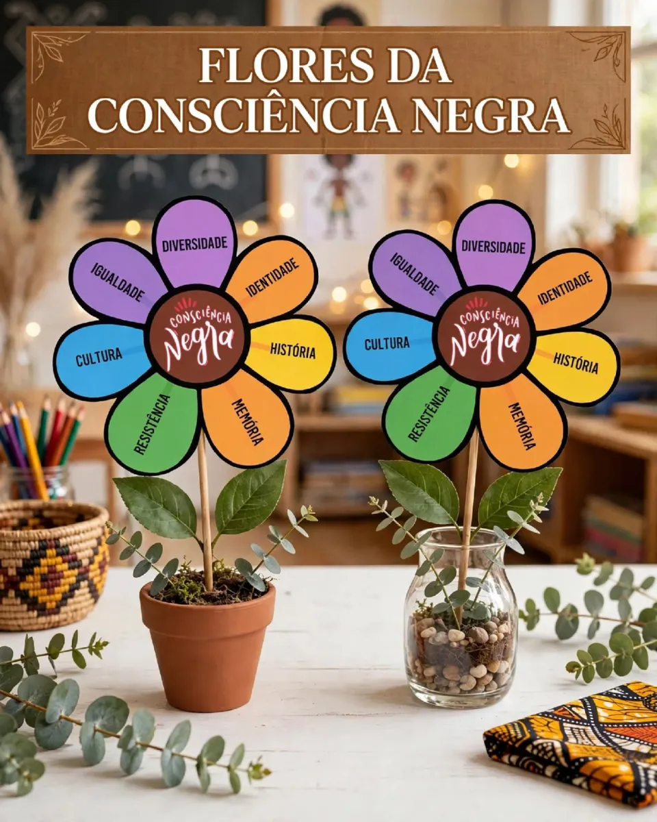 FLORES DA CONSCIÊNCIA NEGRA - A FLOR QUE ENSINA E REPRESENTA — Ciências para Todas as séries: 🌻 Mais que uma atividade
