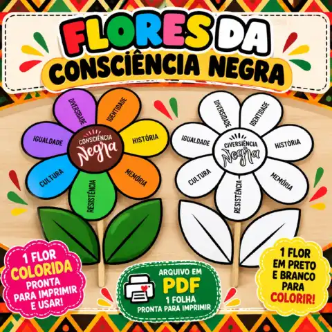 Flores Da Consciência Negra -educação infantil ao 5º ano — capa do material