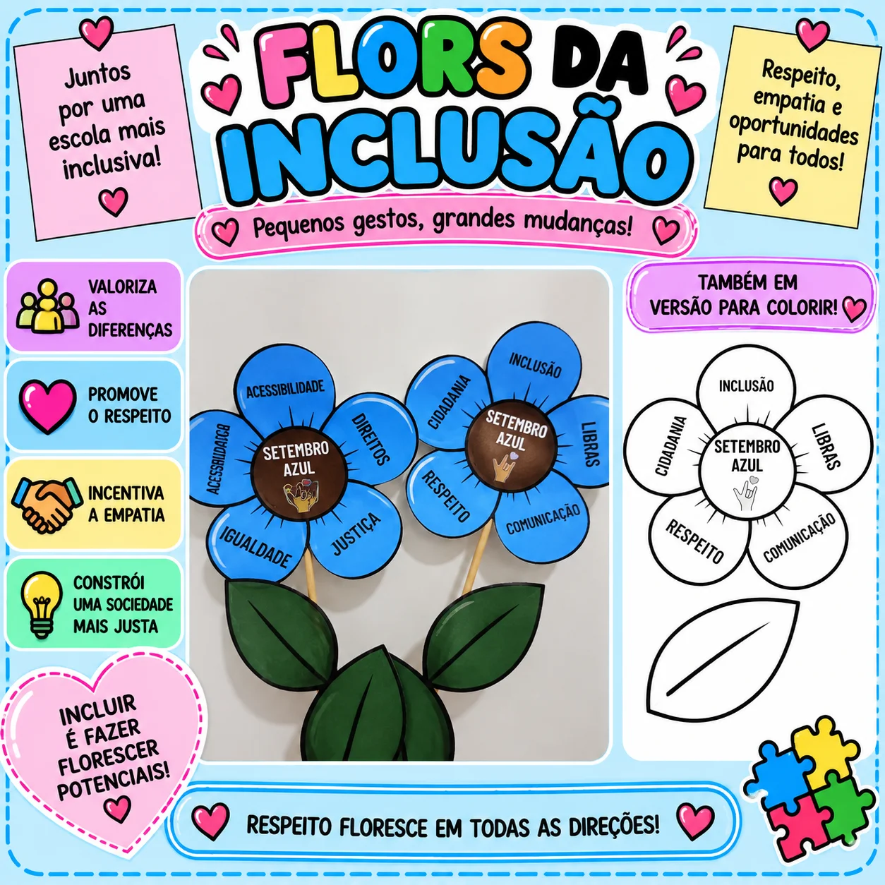 Flores da Inclusão – Setembro Azul — Alfabetização para Educação Infantil: Flores da Inclusão – Setembro Azul é um recurso…