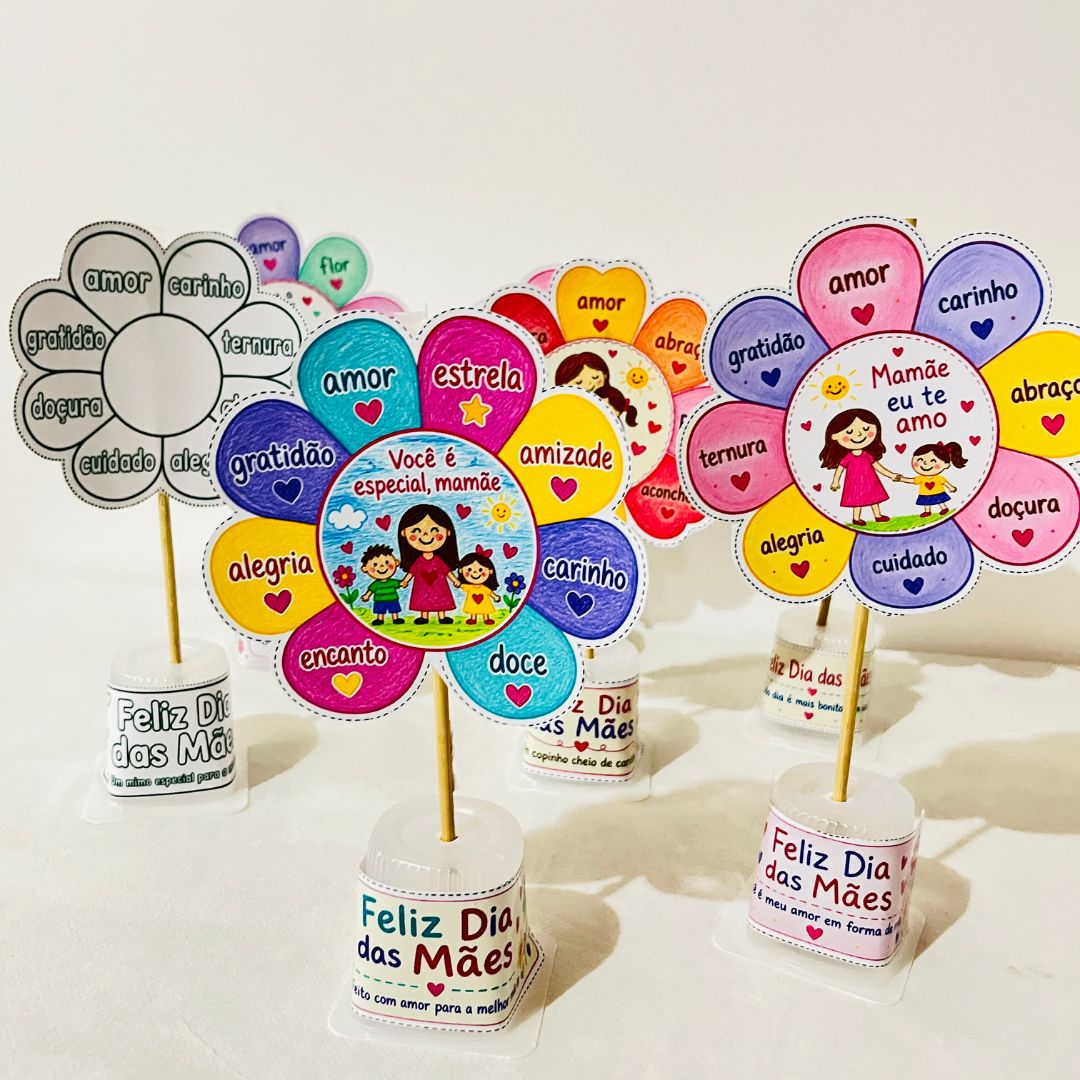 Flores do amor: dia das mães – Material Pedagógico — capa do material