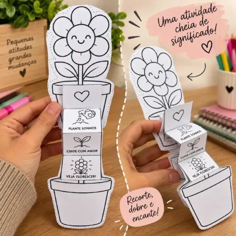 Florzinha do Meu Jardim: Atividade de Primavera para Montar e Colorir — amostra 2: Uma atividade criativa e encantadora em…