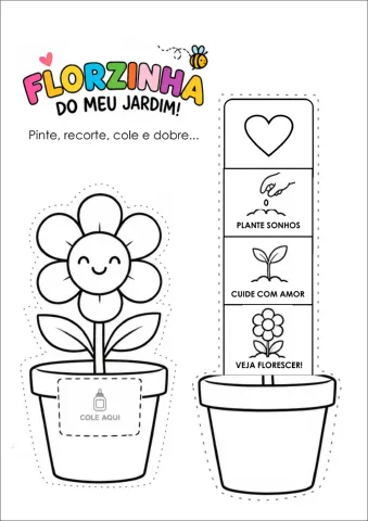 Florzinha do Meu Jardim: Atividade de Primavera para Montar e Colorir — amostra 4: Uma atividade criativa e encantadora em…