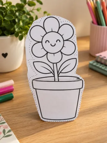 Florzinha do Meu Jardim: Atividade de Primavera para Montar e Colorir — amostra 5: Uma atividade criativa e encantadora em…