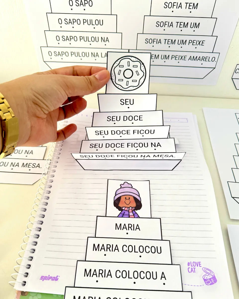 Fluência Leitora: 22 Fichas de Leitura em PDF — amostra 1: 22 fichas de leitura com frases que crescem a cada linha