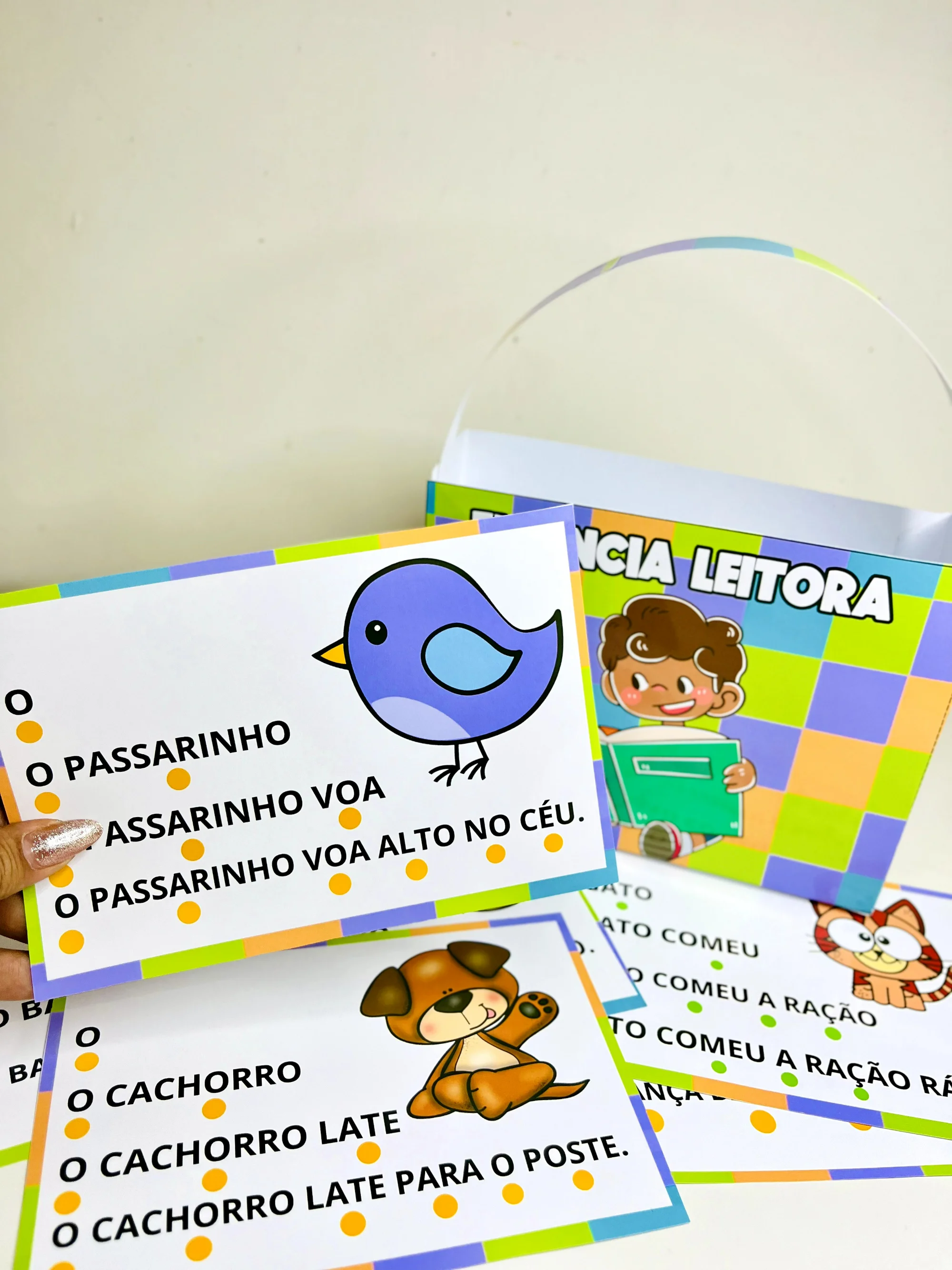 Fluência Leitora – Atividades de Leitura — amostra 6: Material de fluência leitora com frases curtas e progressivas para…