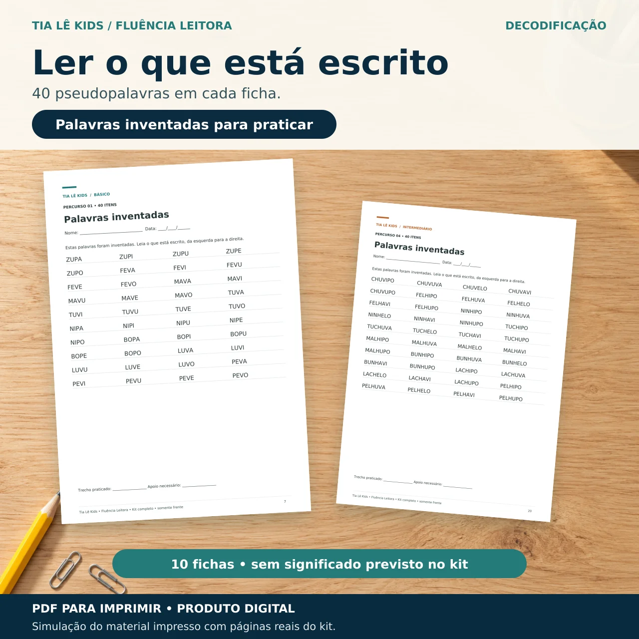 Fluência Leitora — Kit Completo | 3 Níveis e 10 Percursos — amostra 3: COMO OS NÍVEIS ESTÃO ORGANIZADOS
