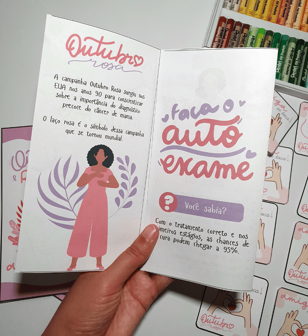 Flyer Outubro Rosa em PDF para Imprimir com Brindes — capa do material