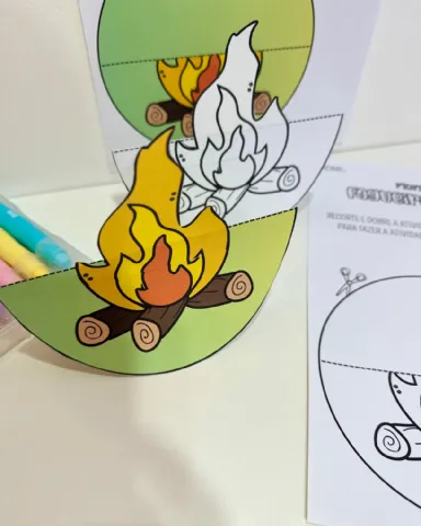 Fogueira dançante – PDF para Imprimir | Educação Infantil — amostra 2: Formato e entrega