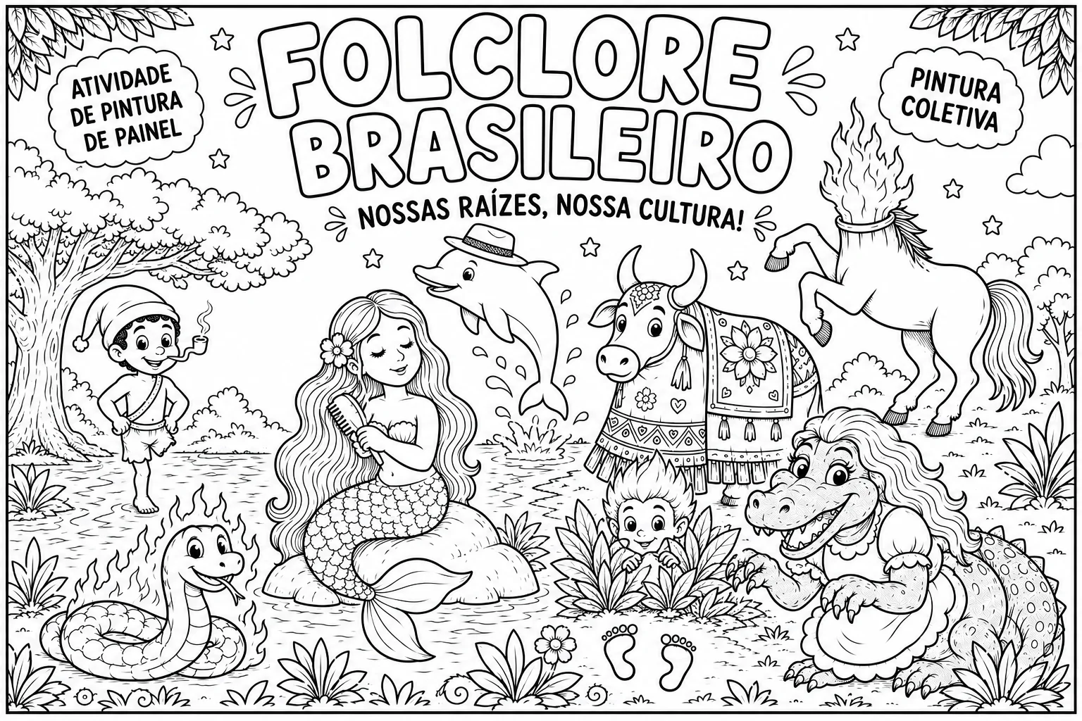 Folclore brasileiro atividades + painel de pintura coletiva — amostra 2: Leve a magia do Folclore Brasileiro para a sala de…
