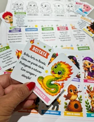 Folclore em Cena: 3 Jogos em 1 para Aprender Brincando — amostra 1: 🎭 JOGO DO FOLCLORE BRASILEIRO – 3 EM 1