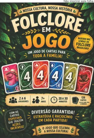 Folclore em jogo (Adaptação do jogo UNO) — capa do material