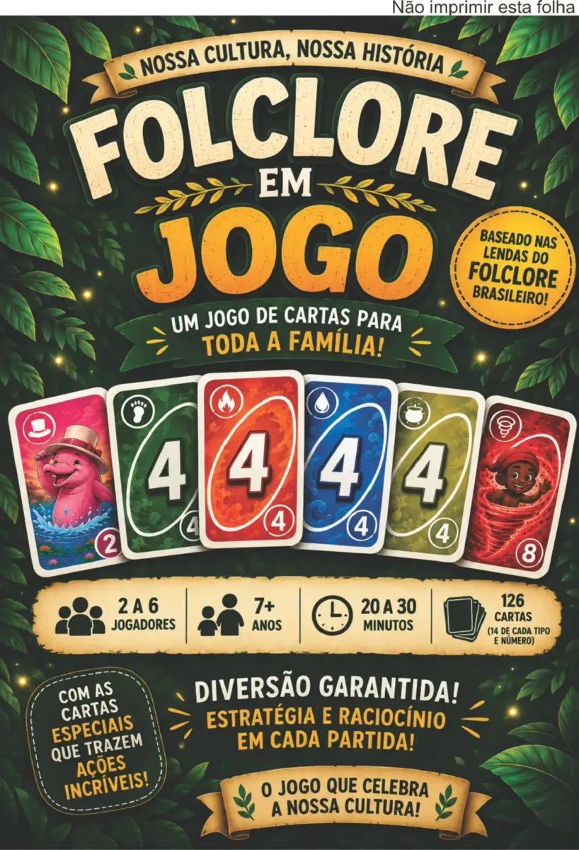 Folclore em jogo (Adaptação do jogo UNO) — Alfabetização para Educação Infantil: Um jogo de cartas inspirado no Uno que…