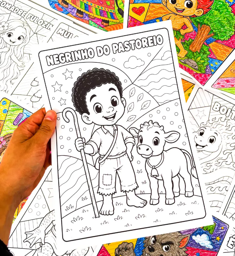 Folclore em Mosaico: 15 Atividades para Colorir em PDF — amostra 4: Habilidades que podem ser trabalhadas