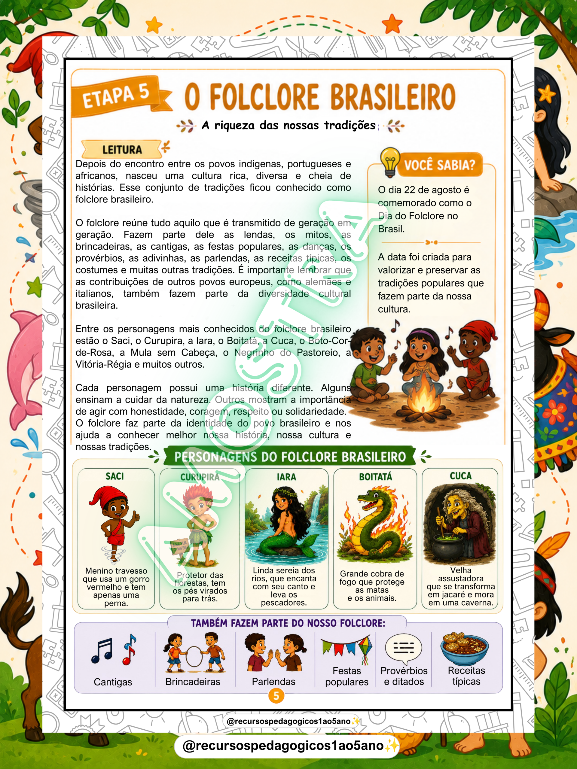 Folclore – Viagem pelo Tempo + Brinde Mini cenário – PDF para Imprimir | Anos Iniciais — amostra 5: Folclore – Viagem pelo… Folclore – Viagem pelo Tempo + Brinde Mini cenário – PDF para Imprimir | Anos Iniciais — amostra 5: Folclore – Viagem pelo…