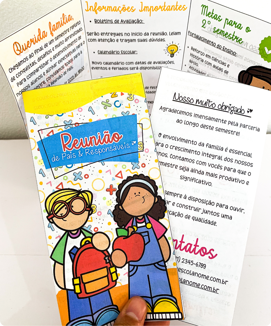 Folder de reunião de pais para imprimir — amostra 4: Para quem é indicado