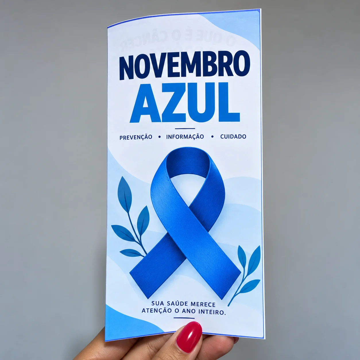 Folder Informativo Novembro Azul: Prevenção, informação e cuidado — amostra 2: Recurso educativo para a campanha Novembro…