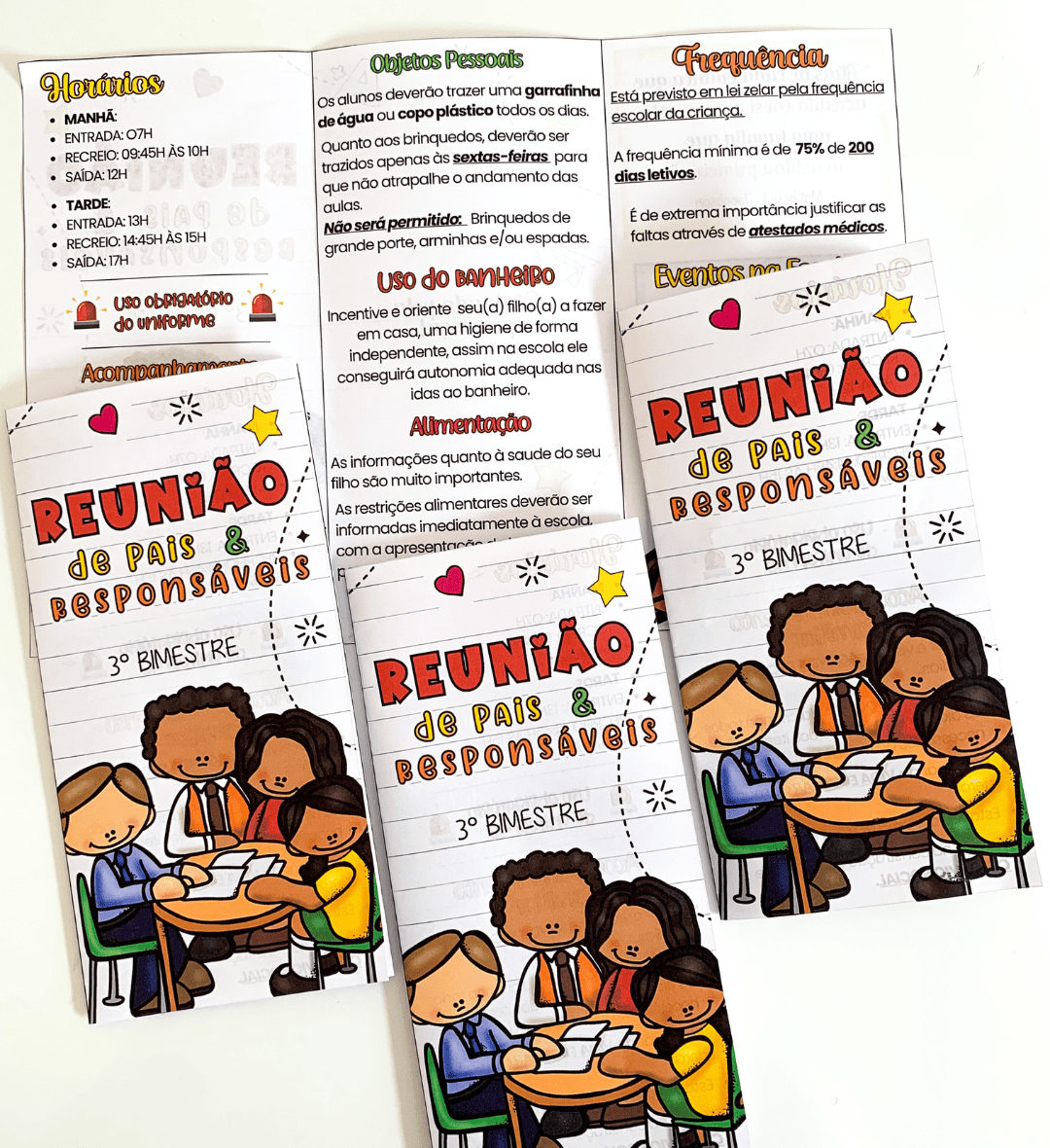Folder para reunião de pais editável no Canva — amostra 4: Para quem é indicado