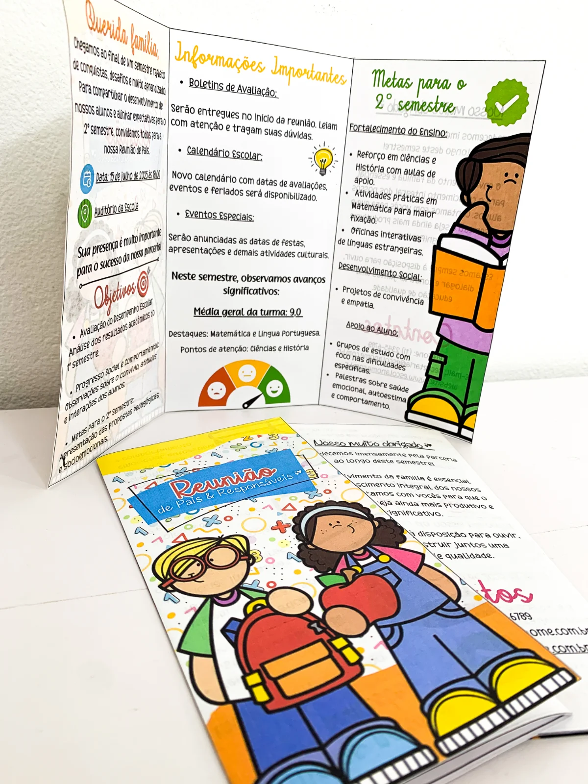 Folder Reunião Com As Famílias | Educação Infantil e Anos Iniciais — amostra 5: Essa proposta foi desenvolvida para…