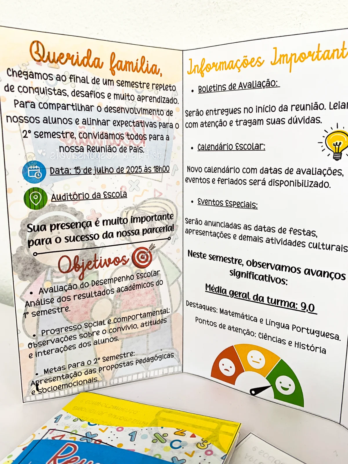 Folder Reunião Com As Famílias | Educação Infantil e Anos Iniciais — Alfabetização para Educação Infantil: Essa proposta…