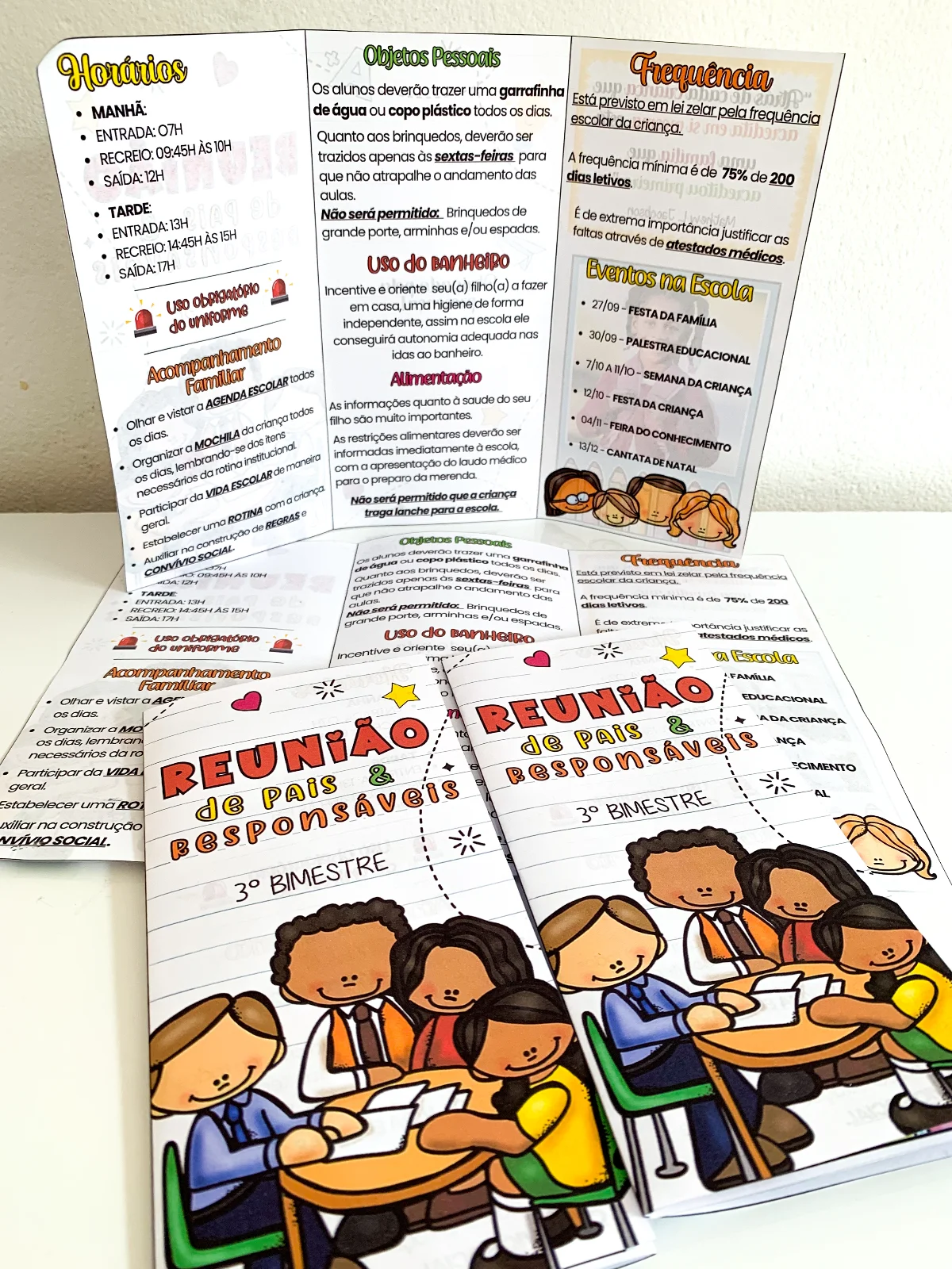 Folder Reunião de Pais e Responsáveis - Totalmente Editável no Canva — amostra 3: Facilite sua Reunião de Pais