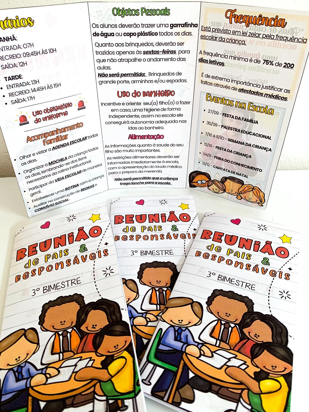 Folder Reunião de Pais e Responsáveis - Totalmente Editável no Canva — amostra 5: Facilite sua Reunião de Pais