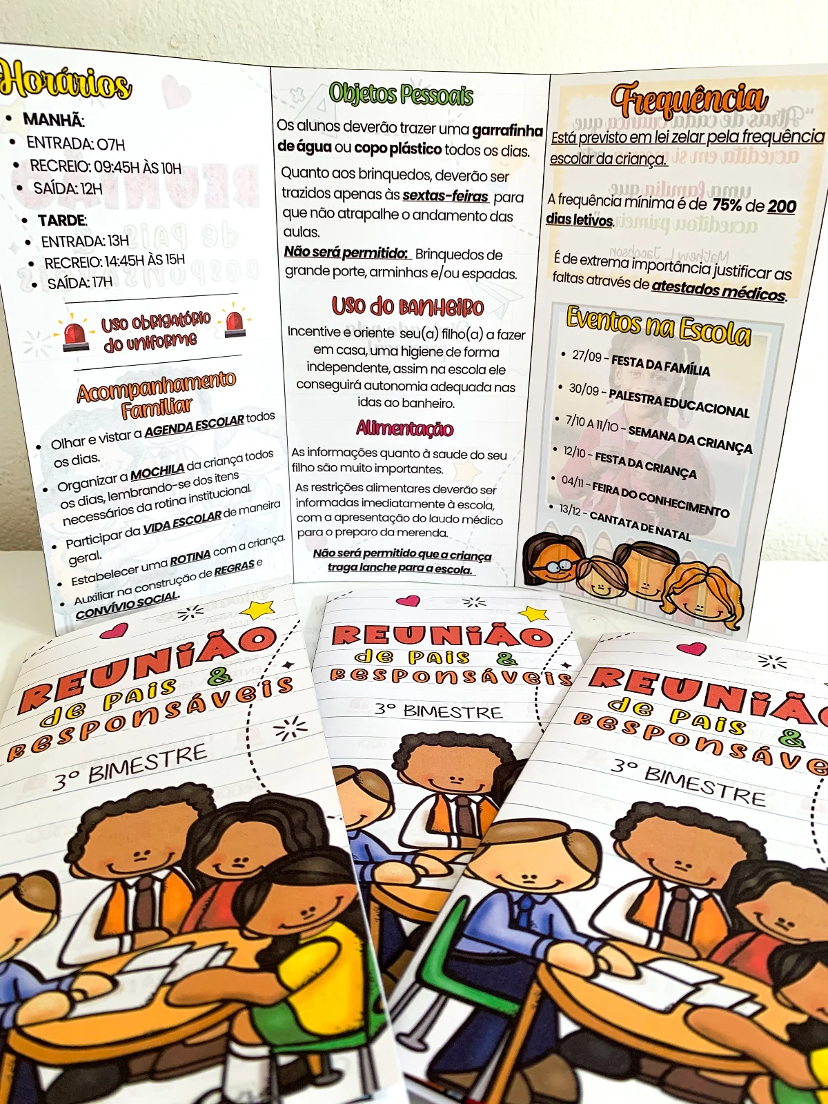 Folder Reunião de Pais e Responsáveis - Totalmente Editável no Canva — amostra 7: Facilite sua Reunião de Pais