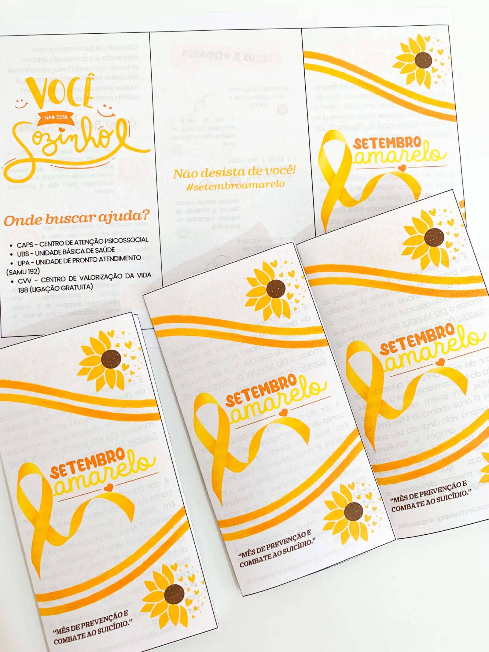 Folder Setembro Amarelo - Campanha de Conscientização — amostra 3: Leve conscientização e informação para sua sala de aula…