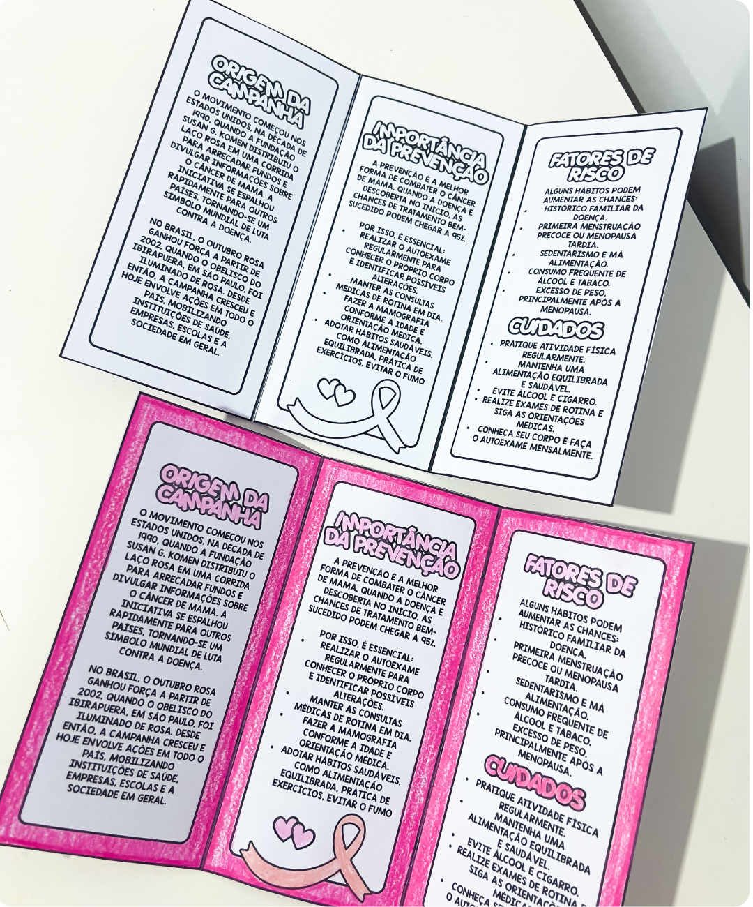Folheto de Outubro Rosa para imprimir — amostra 7: Leve o Outubro Rosa para a sala com um folheto em PDF que reúne leitura…