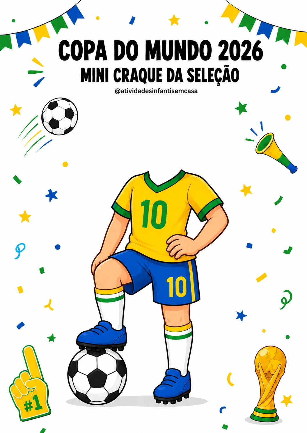 Folhinha Craque da Copa – PDF para Imprimir | Educação Infantil — amostra 2: Para quem é indicado