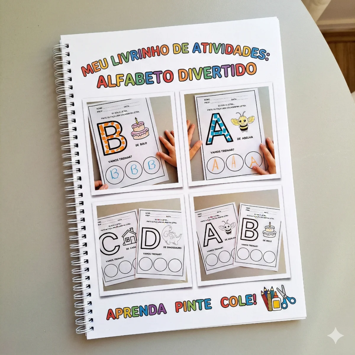 Folhinha do Alfabeto – Pintura e Colagem — capa do material