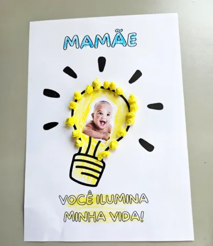Folhinha Mamãe Você Ilumina Minha Vida – PDF para Imprimir — amostra 2: Formato e entrega
