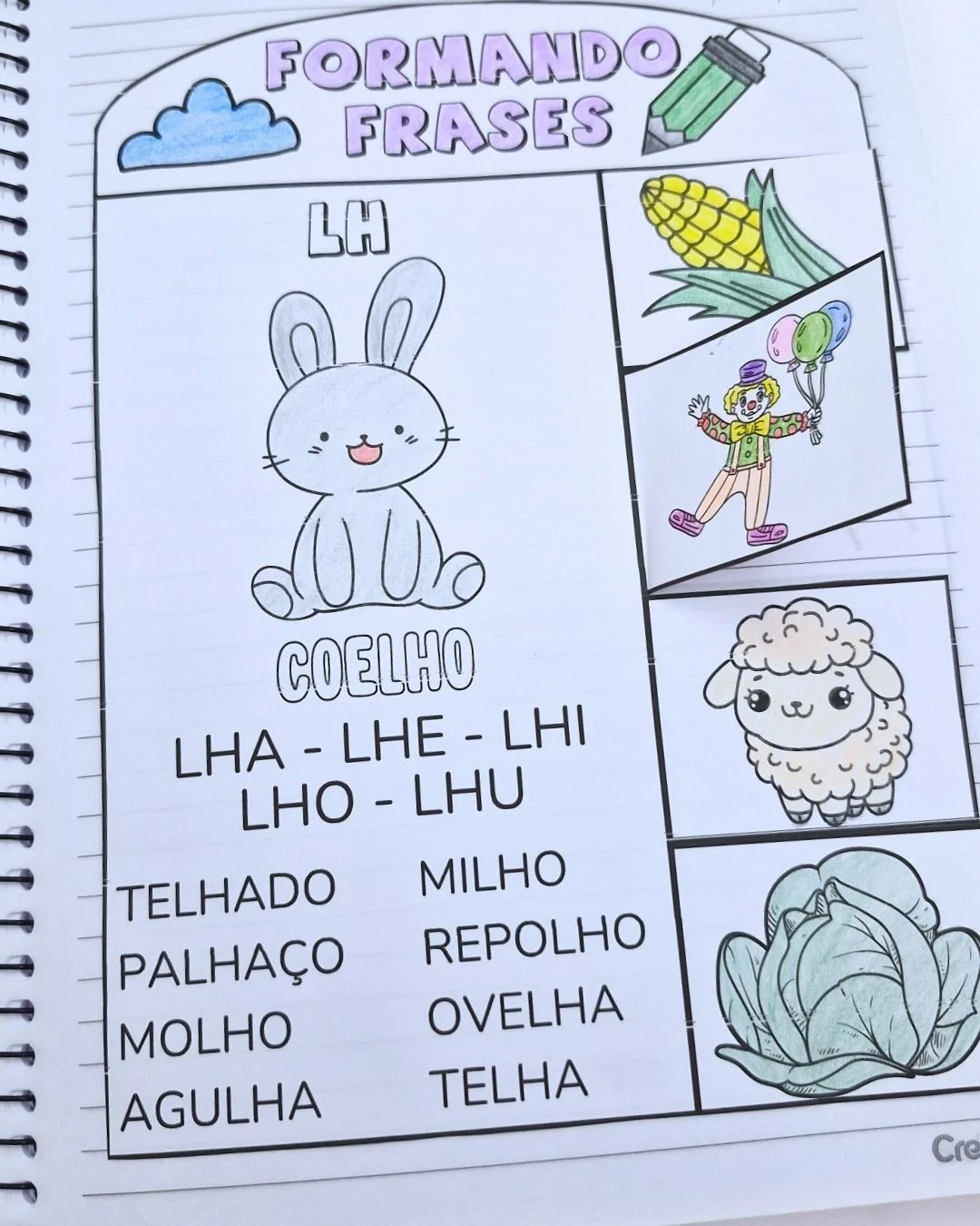 Formando Frases: Atividades de Alfabetização silabas complexas — amostra 1: Material de alfabetização com atividades de…