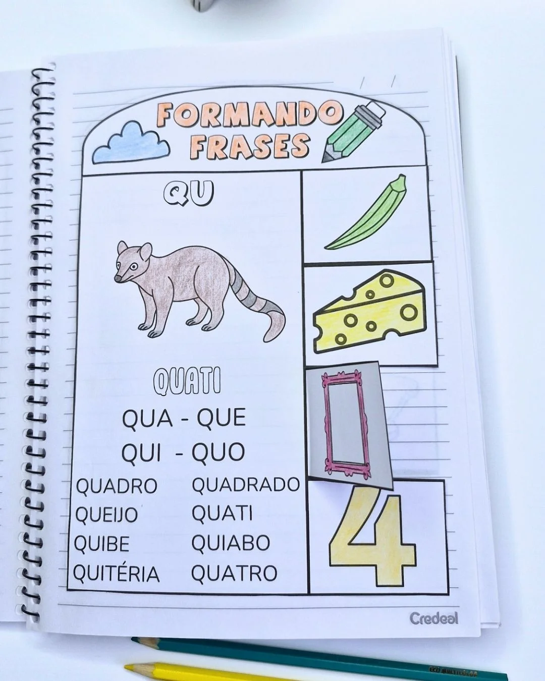 Formando Frases: Atividades de Alfabetização silabas complexas — amostra 4: Material de alfabetização com atividades de…