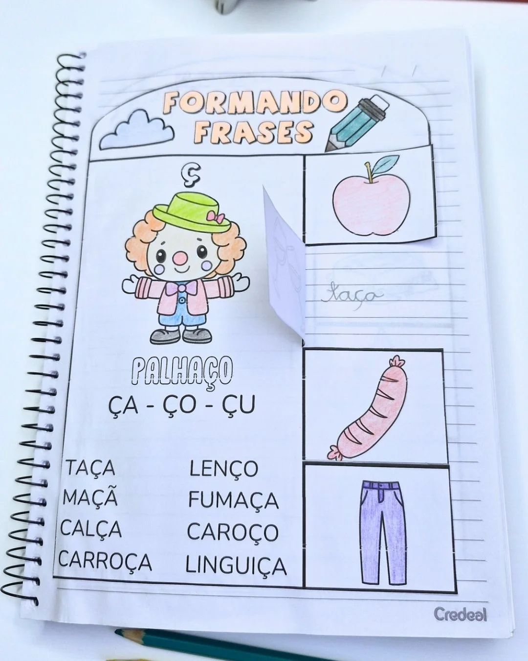 Formando Frases: Atividades de Alfabetização silabas complexas — amostra 6: Material de alfabetização com atividades de…