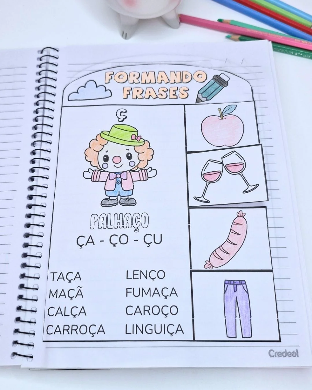 Formando Frases: Atividades de Alfabetização silabas complexas — amostra 7: Material de alfabetização com atividades de…